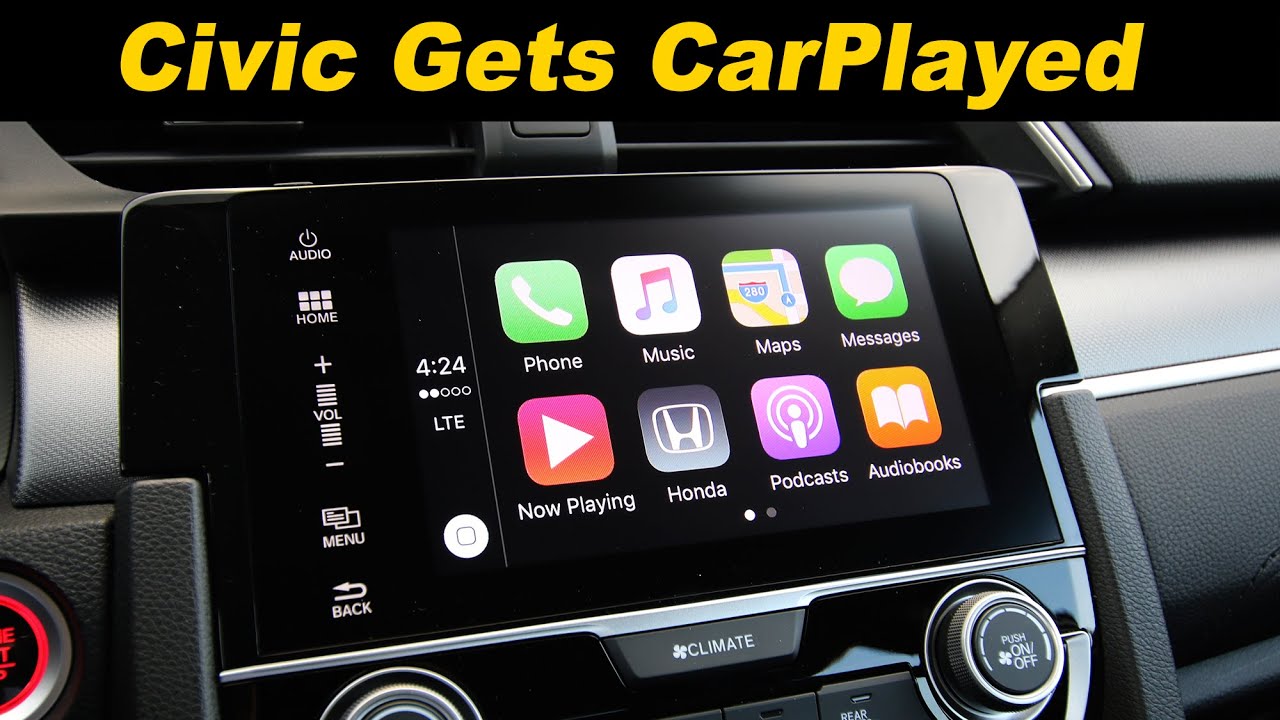 2016 Honda Civic Infotainment Review With CarPlay & Android Auto - YouTube