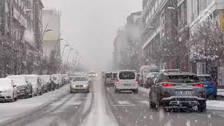 Erzurum Kar Yağışıyla Beyaza Büründü