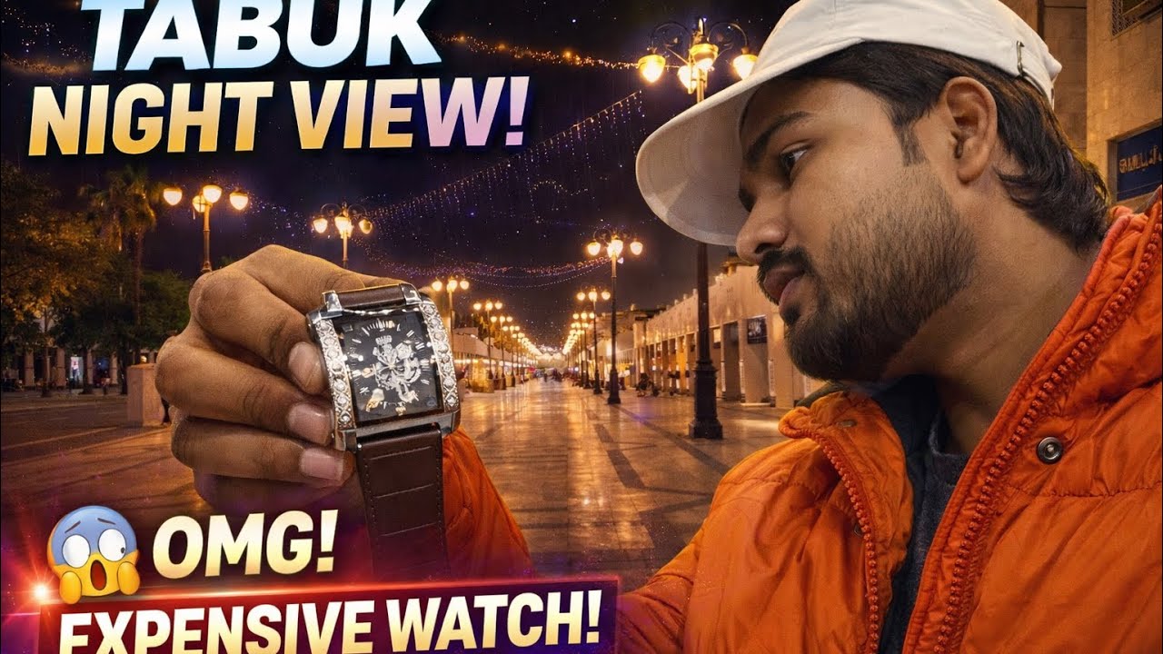 🌃 Tabuk City at Night | Saudi Arabia Night Life Views