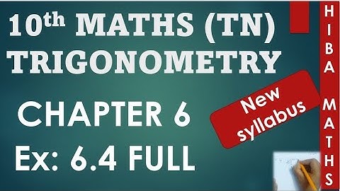 10th maths chapter 6 exercise 6.4 full answers tn samacheer hiba maths