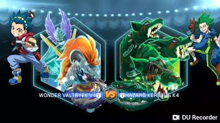 Wonder Valtryek V4 Vs Hazard Kerbeus K4 Beyblade Burst App Gameplay