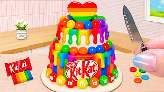 Amazing Melting Rainbow KitKat Cake 🌈 Satisfying Miniature Cake DIY ✨ Mimi Baking