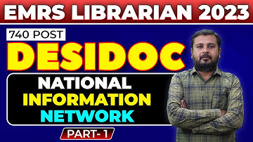 EMRS LIBRARIAN 2023 || Topic :-  DESIDOC  || Librarian New Class