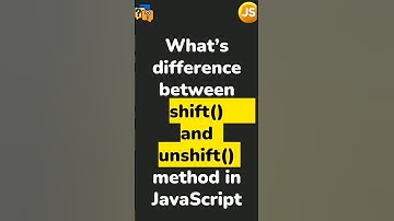 📌📌 Difference between shift and unshift in Javascript #coding #frontenddev