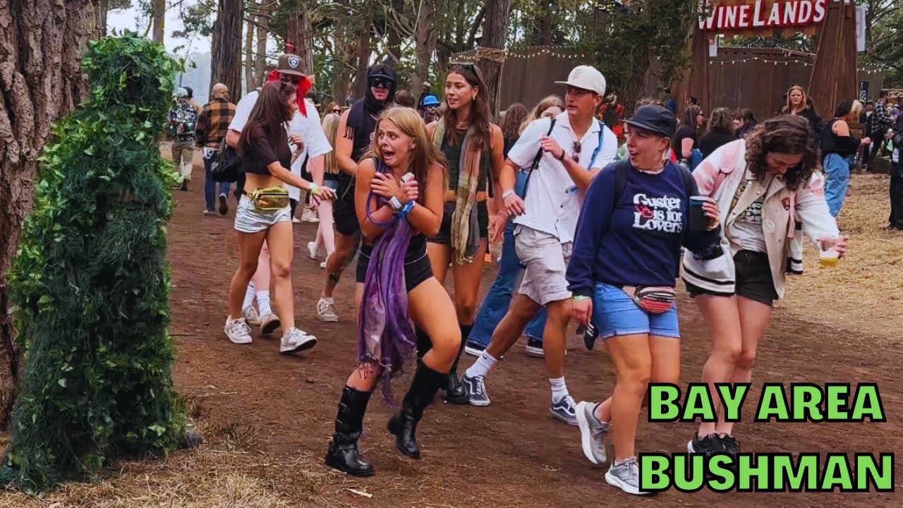 Bushman scares thousands of trippy festival goers at Outside Lands Music Festival in San Francisco!