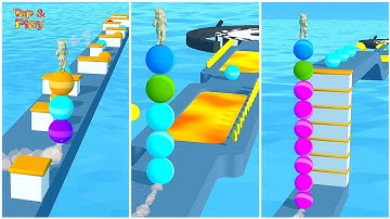 Stack Rider L 45-46, New Android Games Gameplay 2023 Walkthrough ios Simulato‪r Trailer