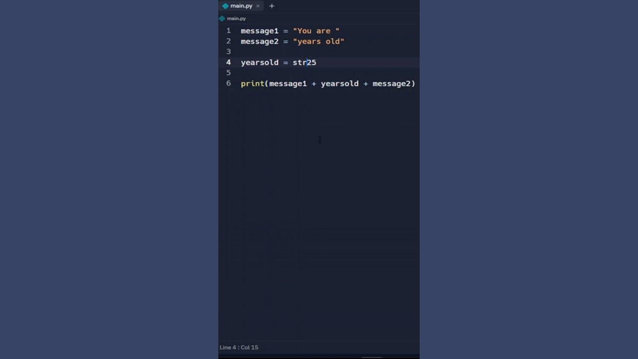 How to print strings and ints together in Python in 30 seconds #shorts ...
