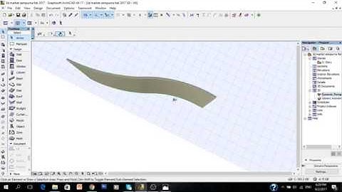 Tutorial ArchiCAD 17 how to create wavy using shell roof
