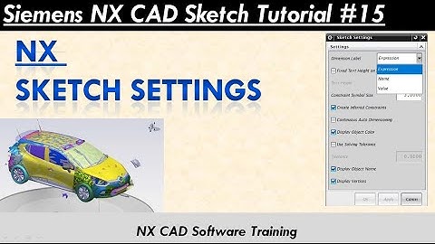 NX CAD Sketch Beginners Tutorial#15 | Sketch Preferences | Sketch Settings