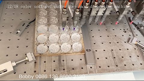 12 color rubber keychain making machine, 18 color soft pvc keychain dispensing machine