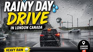 Canada Heavy Thunderstorms Rain 🌧️| Driving in London,Ontario |  2026