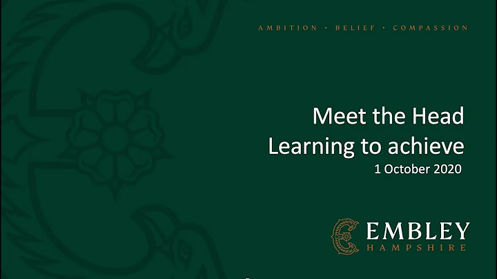 Meet the Head - Learning to achieve at Embley