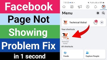 Facebook page not showing in profile | Facebook page nahi khul raha hai | how to open fb page