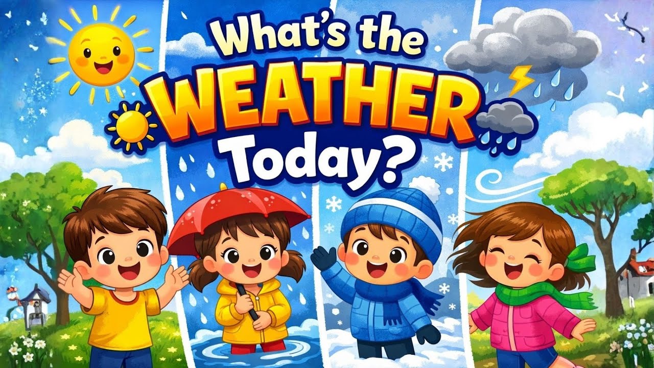 What’s the Weather Today? ☀️🌧️ Fun Weather Song for Kids | Sunny, Rainy ...