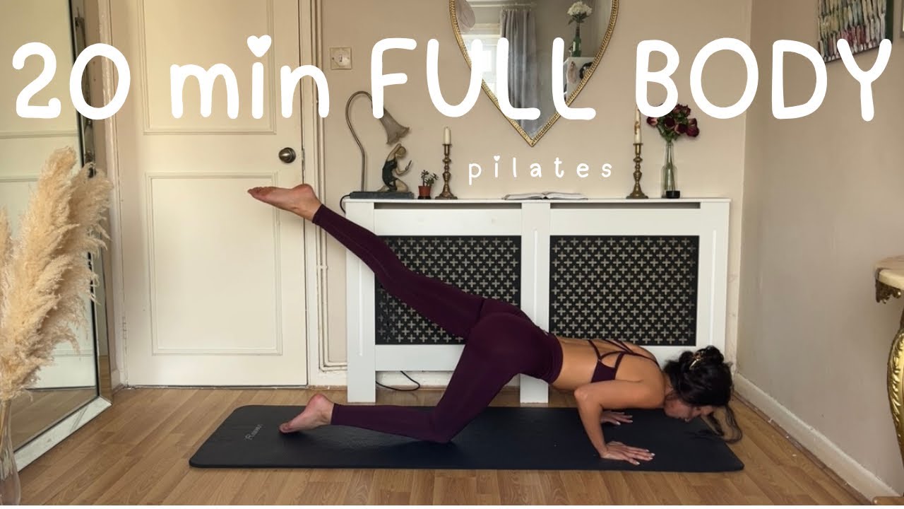 20 MINUTE FULL BODY PILATES WORKOUT // no equipment // at home mat ...