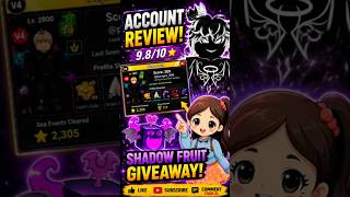 Blox Fruits Account Review + Shadow Fruit Giveaway! #bloxfruits #giveaway #roblox #funny