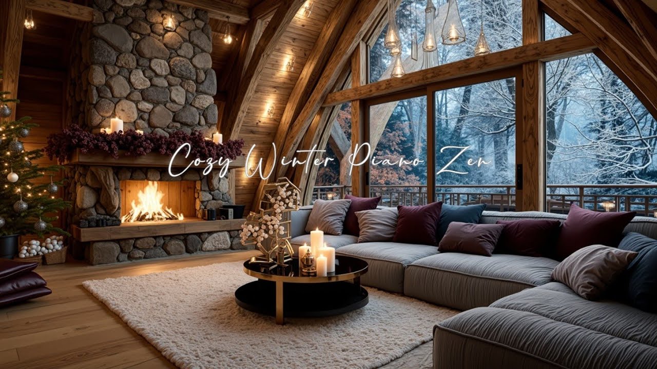Cozy Winter Piano Music | Relaxing Fireside Melodies for Christmas ...