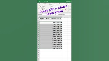 Hyphen insert tricks in numbers #learning #computereducation #excel #trending #viralshorts