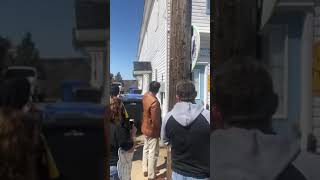 Mla Jake Stewart With Cupe Protestors 05.06.2019