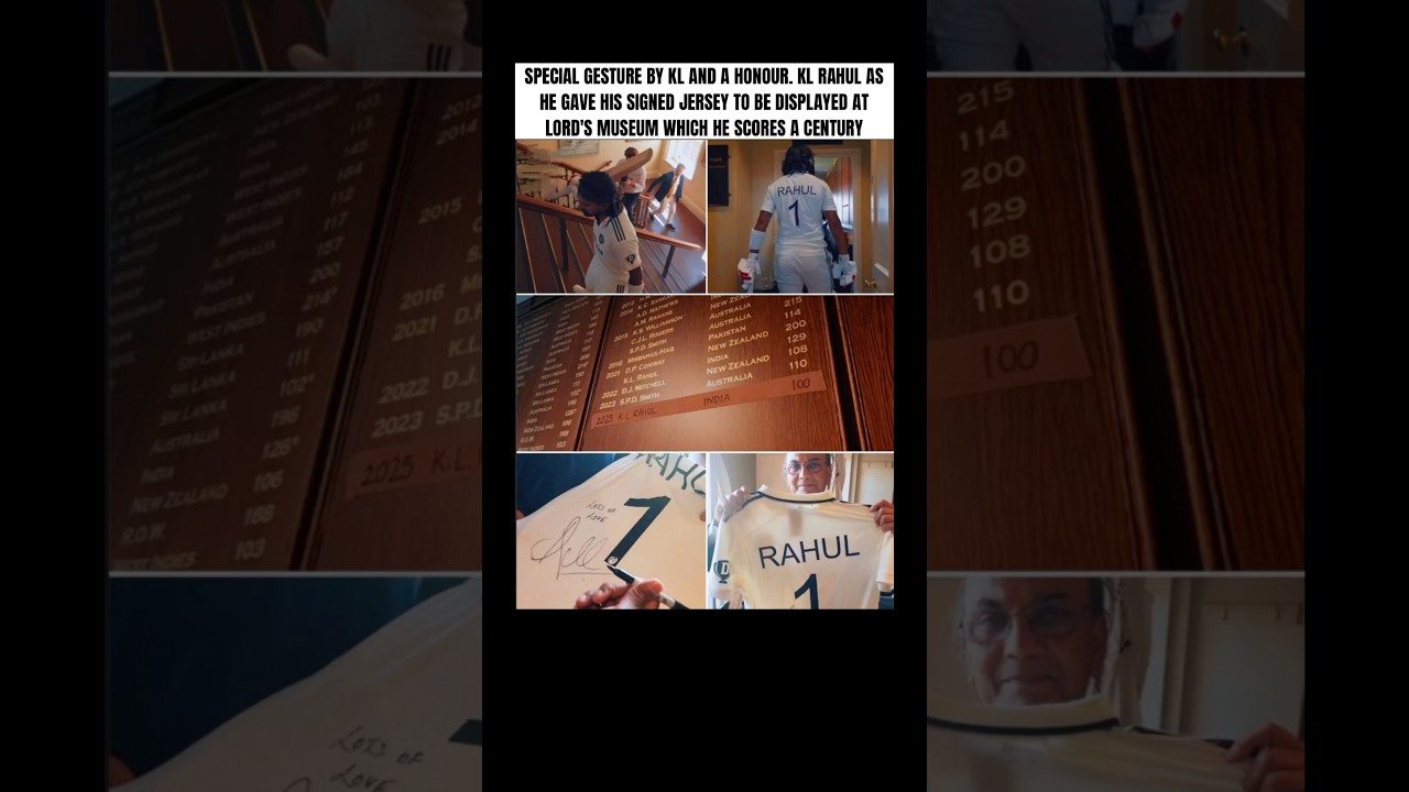 Beautiful gesture from KL Rahul as he donated his Tshirt to lord’s museum 