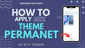 Apply mtz Themes on Any Xiaomi, Redmi, Poco Phones | Enable Import Option Without Root.