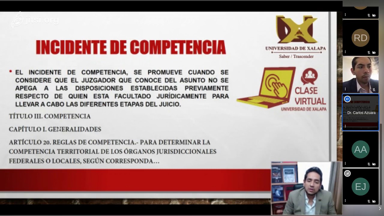 CLASE VIRTUAL -DR. CARLOS AZUARA- “Los incidentes en el proceso penal acusatorio”