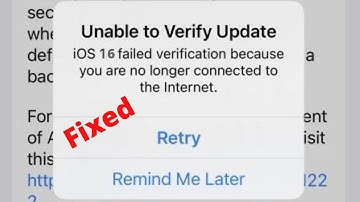 Unable to Verify Update iOS 16 No Longer Connected to the Internet