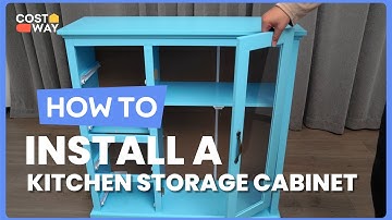 How to Install the Buffet Sideboard Table Kitchen Storage Cabinet | JV10617 #costway #howto