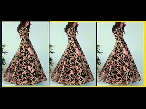 नेट के कपडे से बनाएं घेरदार गाउन 