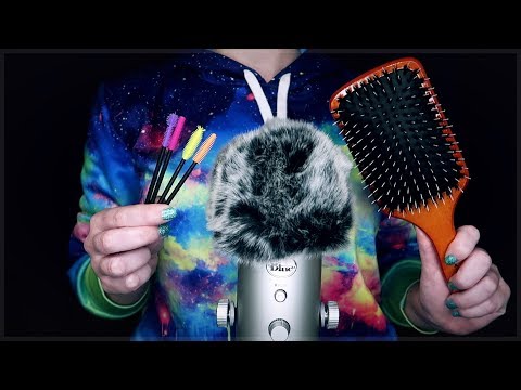 ASMR | Mic Massage for Stress Relief [wind + stormy night mic sounds]