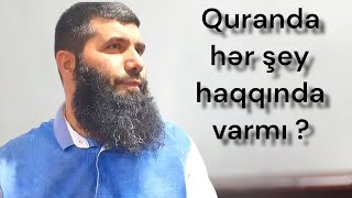 Quranda hər şey haqqında varmı ? (02.06.24) Süleyman Süleymanov