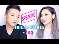 Speaking 10 languages tag  with my bro