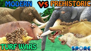 Modern Beasts vs Prehistoric Beasts Turf War 2 | Modern vs Prehistoric [S2] | SPORE screenshot 2