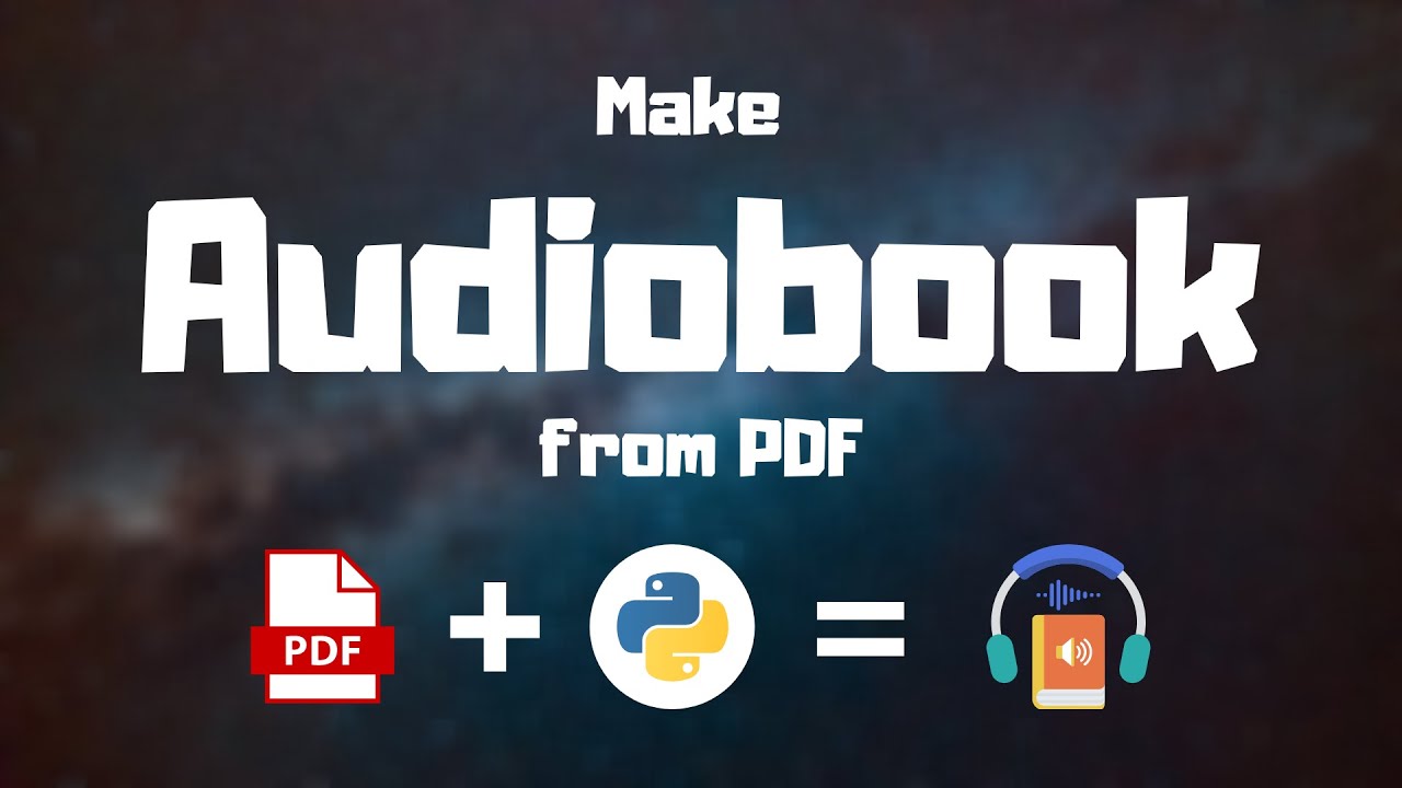 Make Audio Book from any PDF using Python | Python Project
