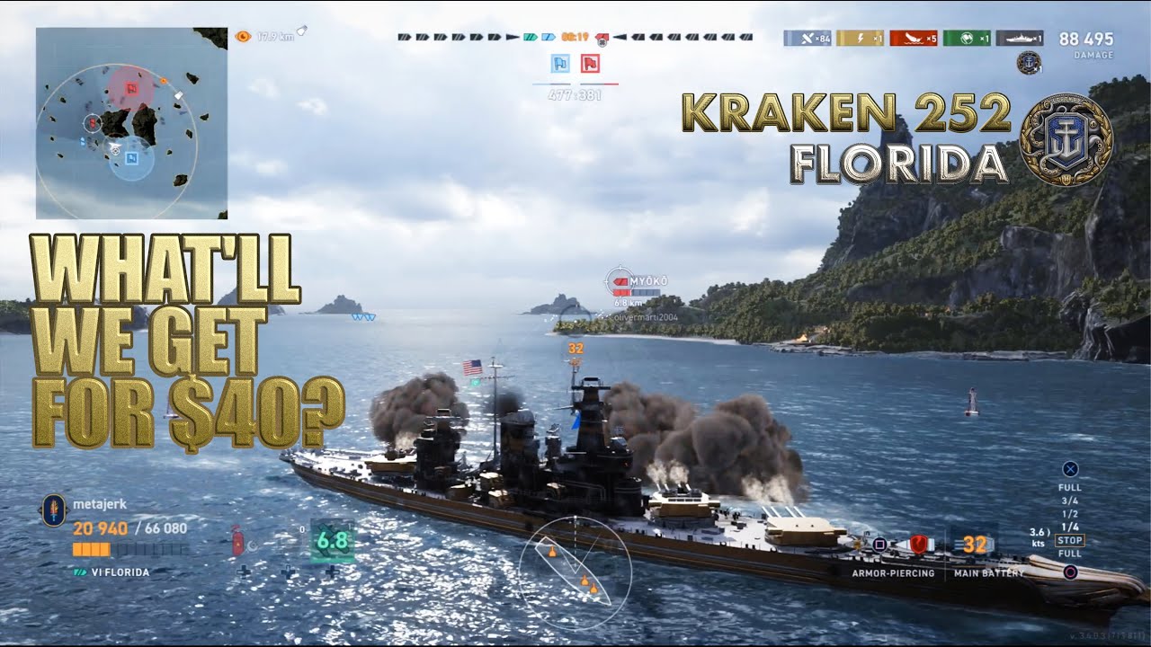 305 Till I Die! Florida Kraken 252 | World of Warships: Legends