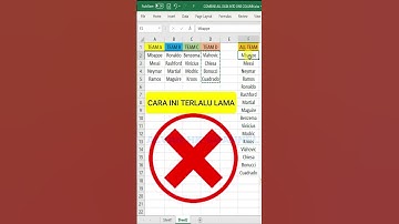 cara cepat menggabungkan data pada beberapa kolom kedalam satu kolom #shorts #excel #exceltricks