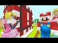 Minecraft Wii U - Super Mario Series - Peach Shoots Mario! [114]