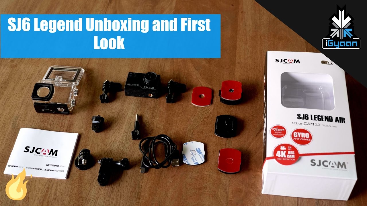 sjcam sj6 legend おまけ付き SJCAM SJ6 Legend Air 4k Action Camera Unboxing and Quick
