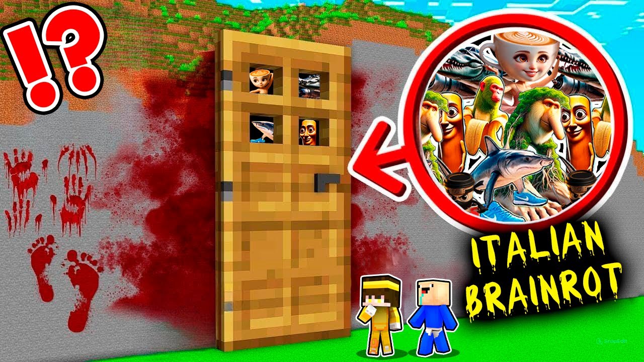 ENCONTRAMOS la ATERRADORA CASA SECRETA de ITALIAN BRAINROT en Minecraft | Puerta BRAINTROT MEMES
