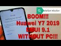 BOOM!!! Huawei Y7 2019 DUB-LX1.Remove Google Account,Bypass FRP.