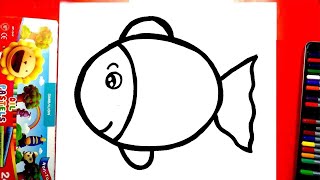 How to DRAW A FISH EASY Step by Step