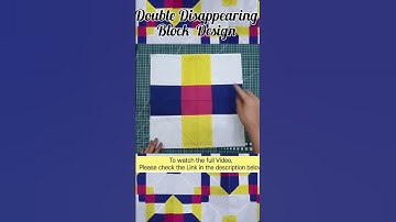 How To Make Double Disappearing Block | Patchwork|  #shorts #shortsfeed #quilting #pillowcoverdesign