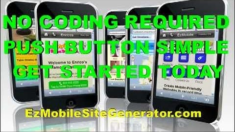 EzMobileSiteGenerator - Create Mobile Websites Quickly and Easily