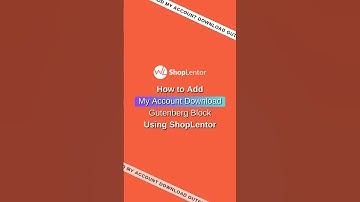 How to Add My Account Download Gutenberg Block #shorts #woocommerce #wordpress