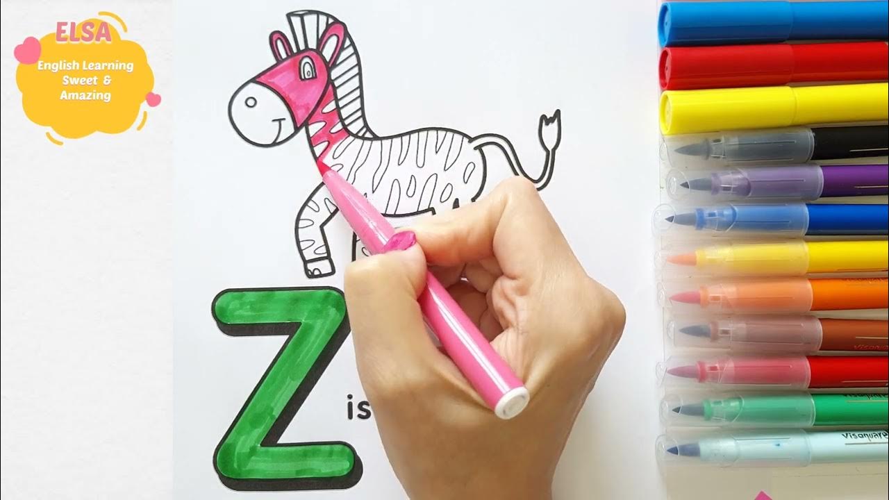 "Z" is for Zebra /Simple English Words for Kids and Toddlers/ Colorful