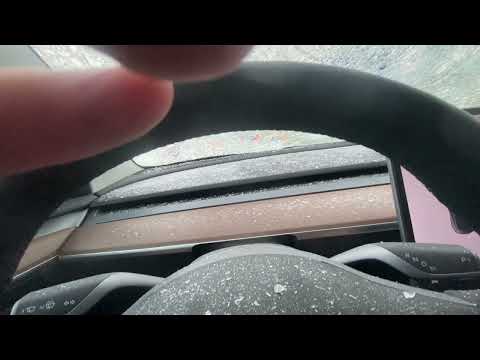 Inside my Tesla Model 3 during a massive hail storm