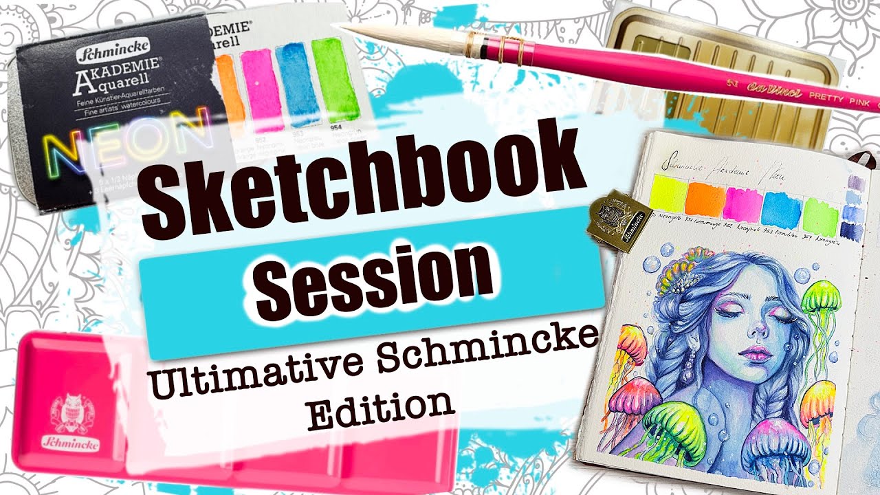 ✨ Sketchbook Session - Schmincke Aquarell Edition ✨| mit dem neuen Pretty Pink und dem limited Gold