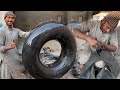 How This Talented Individual Expertly PATCH and FIX a Truck Tire Inner Tube With Incredible Skill