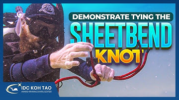 How to Demonstrate Tying the Sheet Bend Knot Underwater 🤿 PADI Divemaster and IDC Search & Recovery