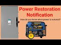 Power Restoration Notification